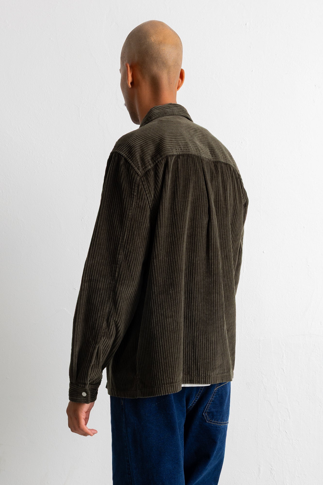 Folk | Folk Patch Overshirt - Deep Sage Chunky Cord