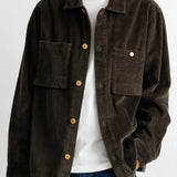 Folk | Folk Patch Overshirt - Deep Sage Chunky Cord
