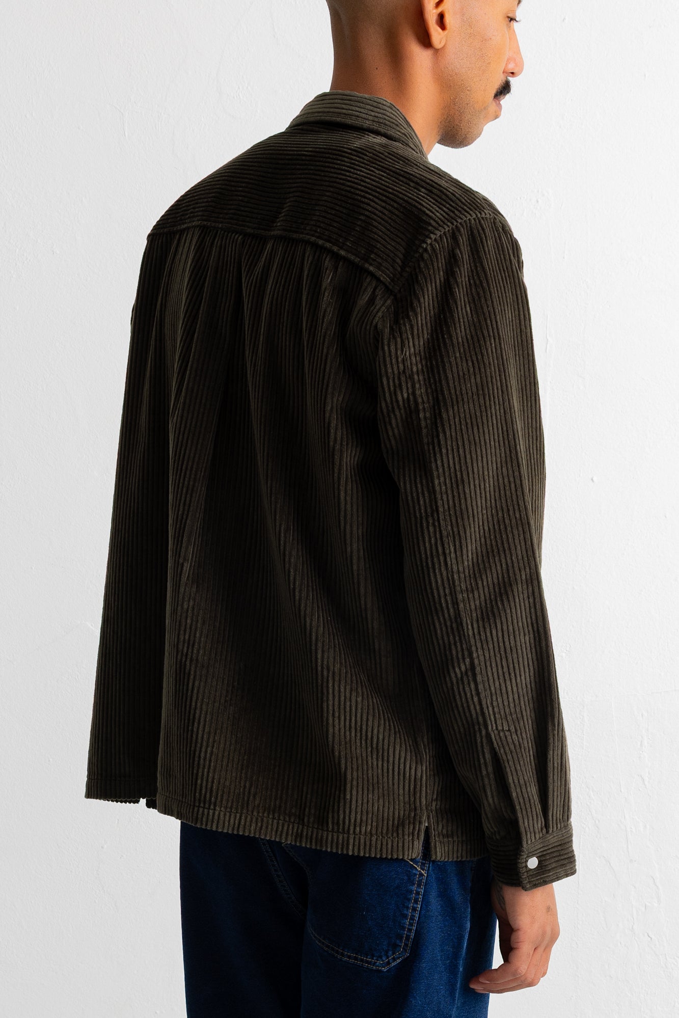 Folk | Folk Patch Overshirt - Deep Sage Chunky Cord