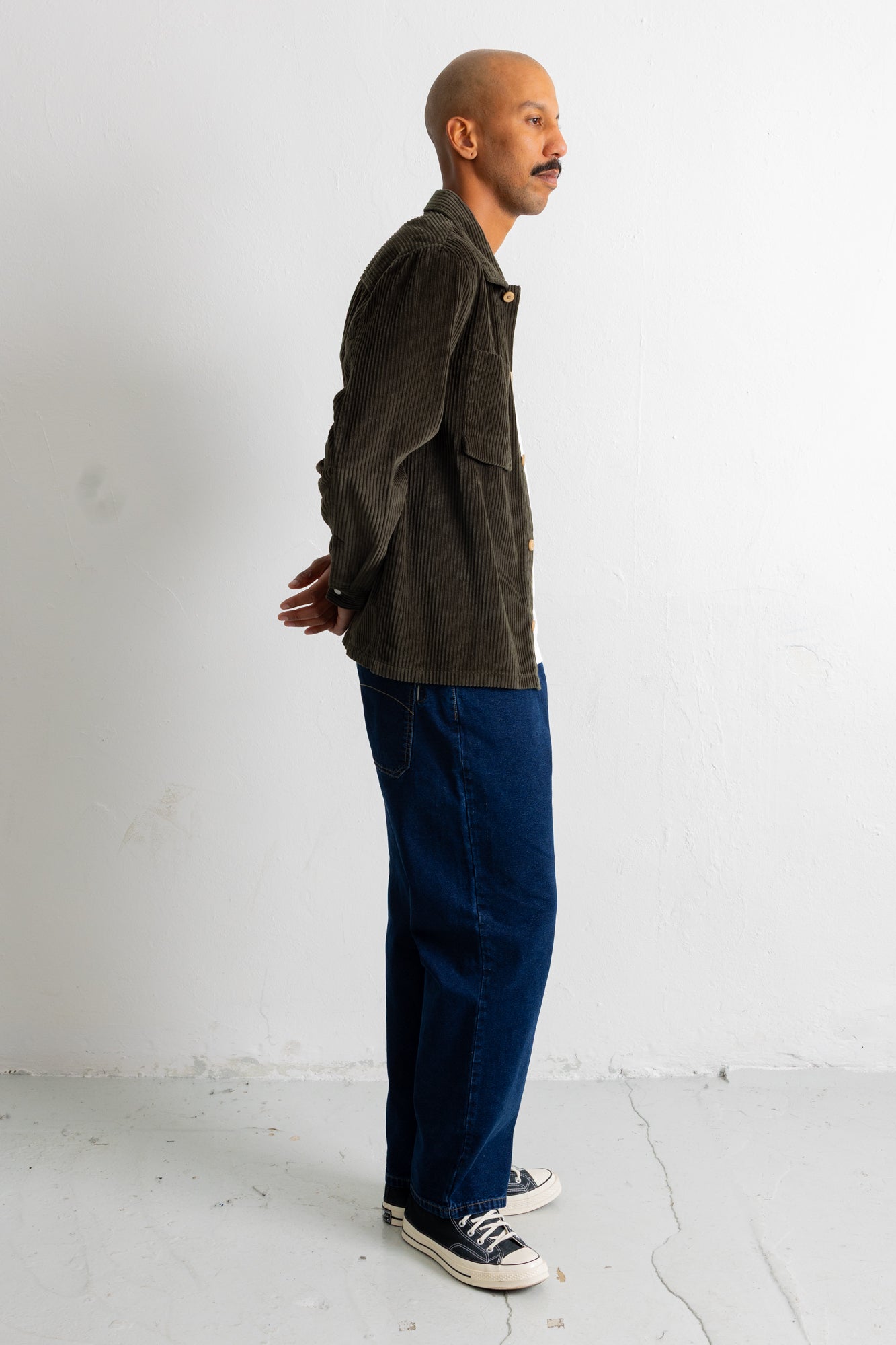 Folk | Folk Patch Overshirt - Deep Sage Chunky Cord