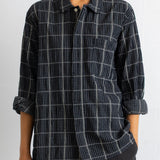 Folk | Folk Patch Shirt - Black Windowpane Check
