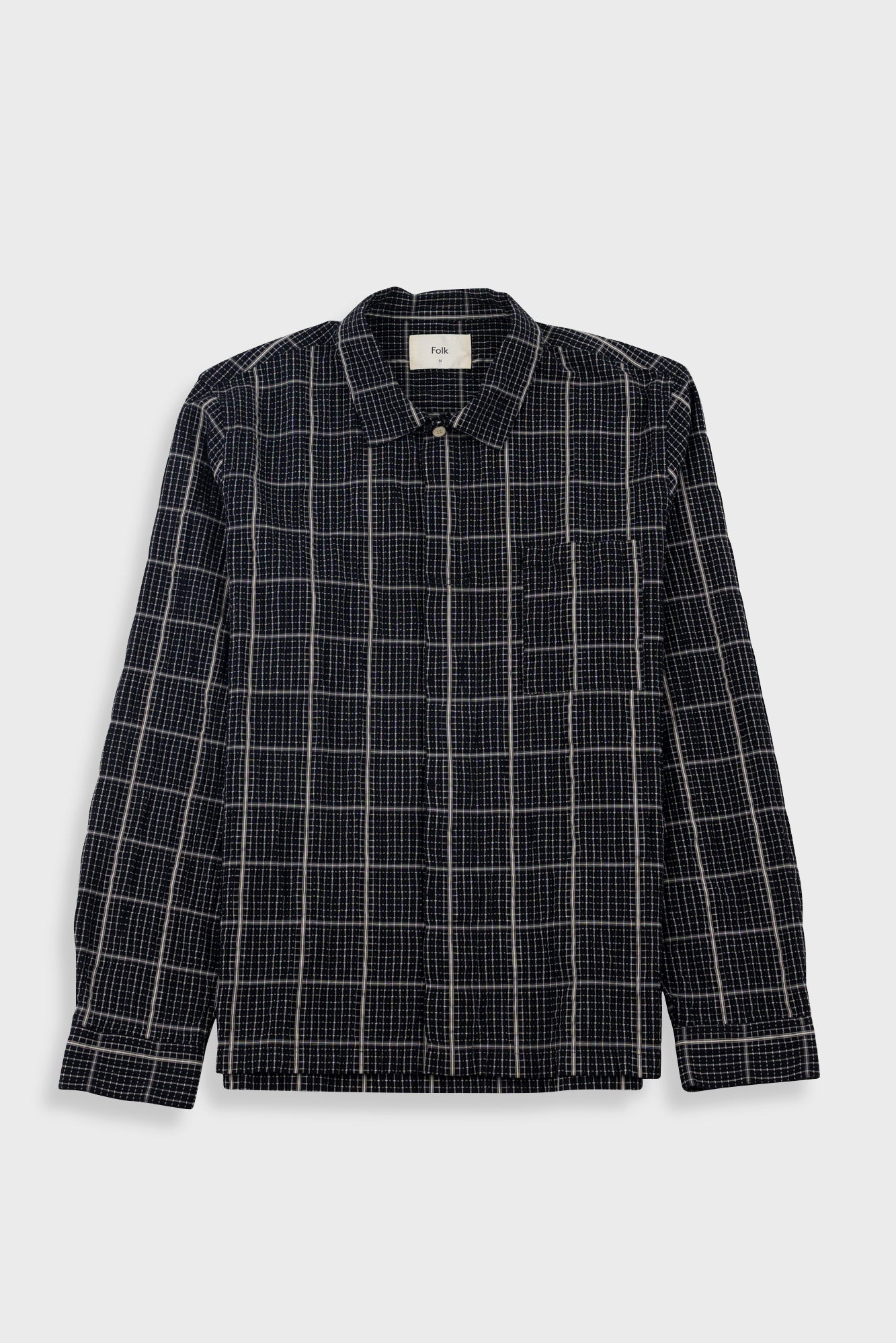 Folk | Folk Patch Shirt - Black Windowpane Check
