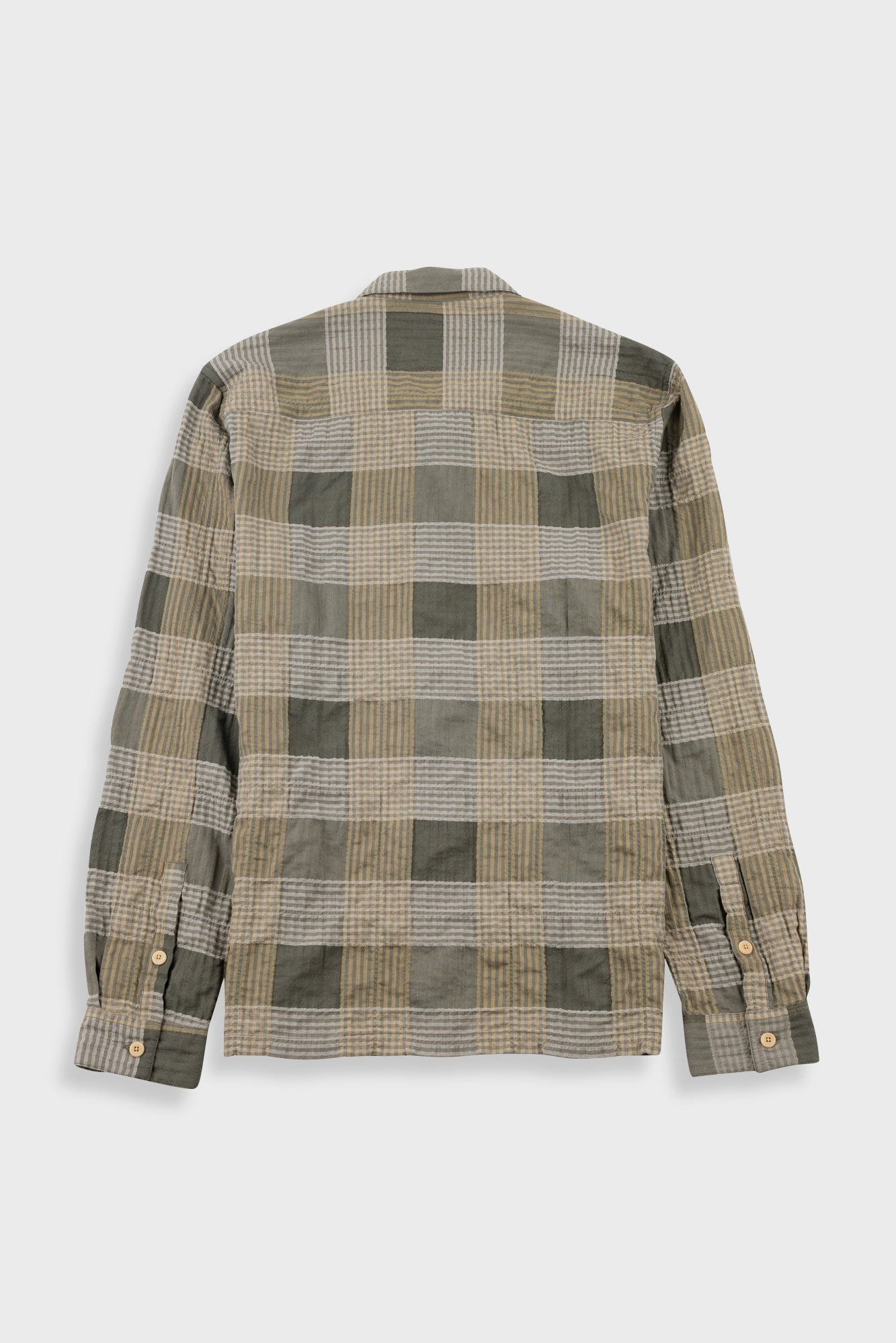 Folk | Folk Patch Shirt - Sage Multicheck