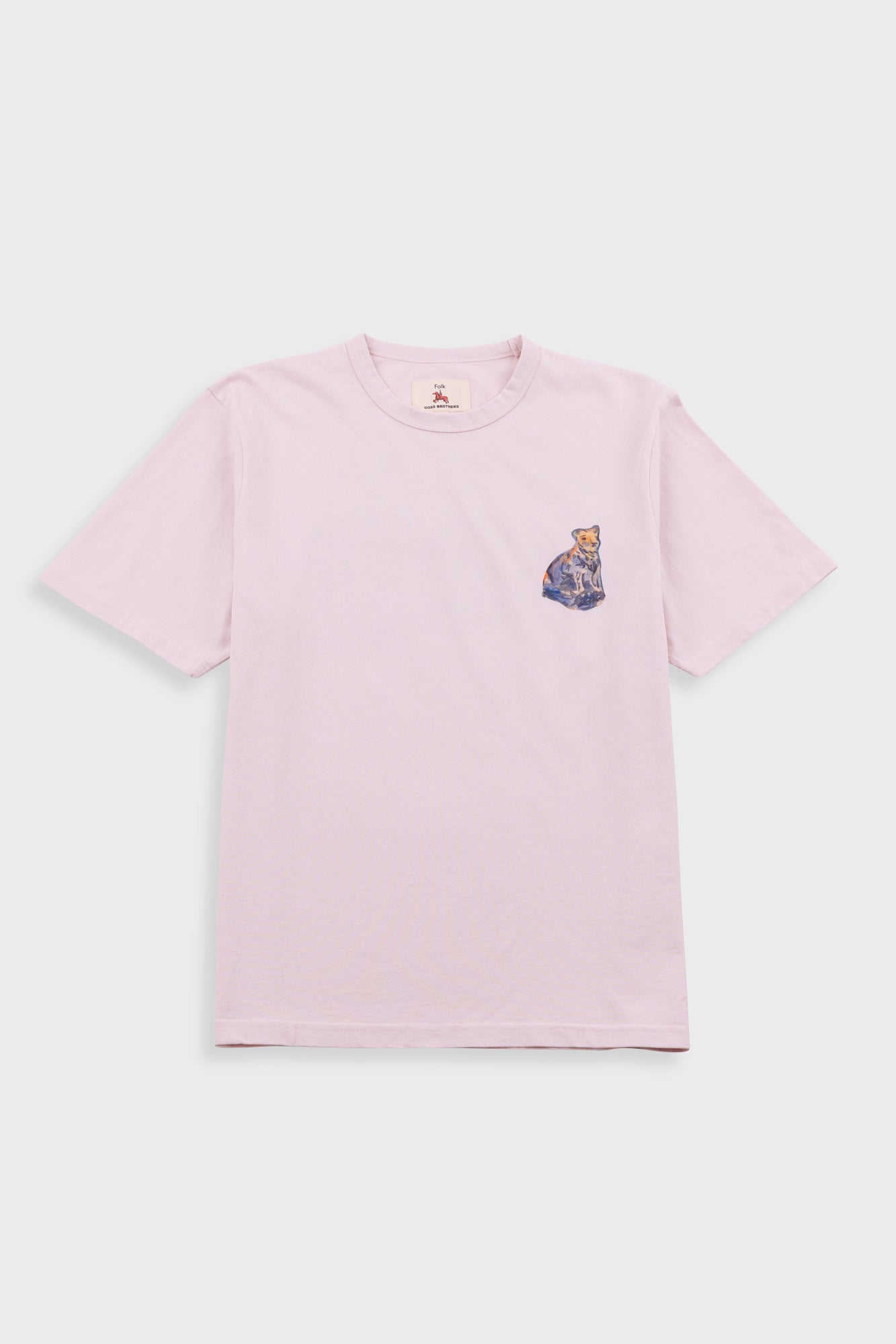 Folk | Folk Relaxed T-Shirt - Light Pink Jungle Cat | Folk x Goss Brothers