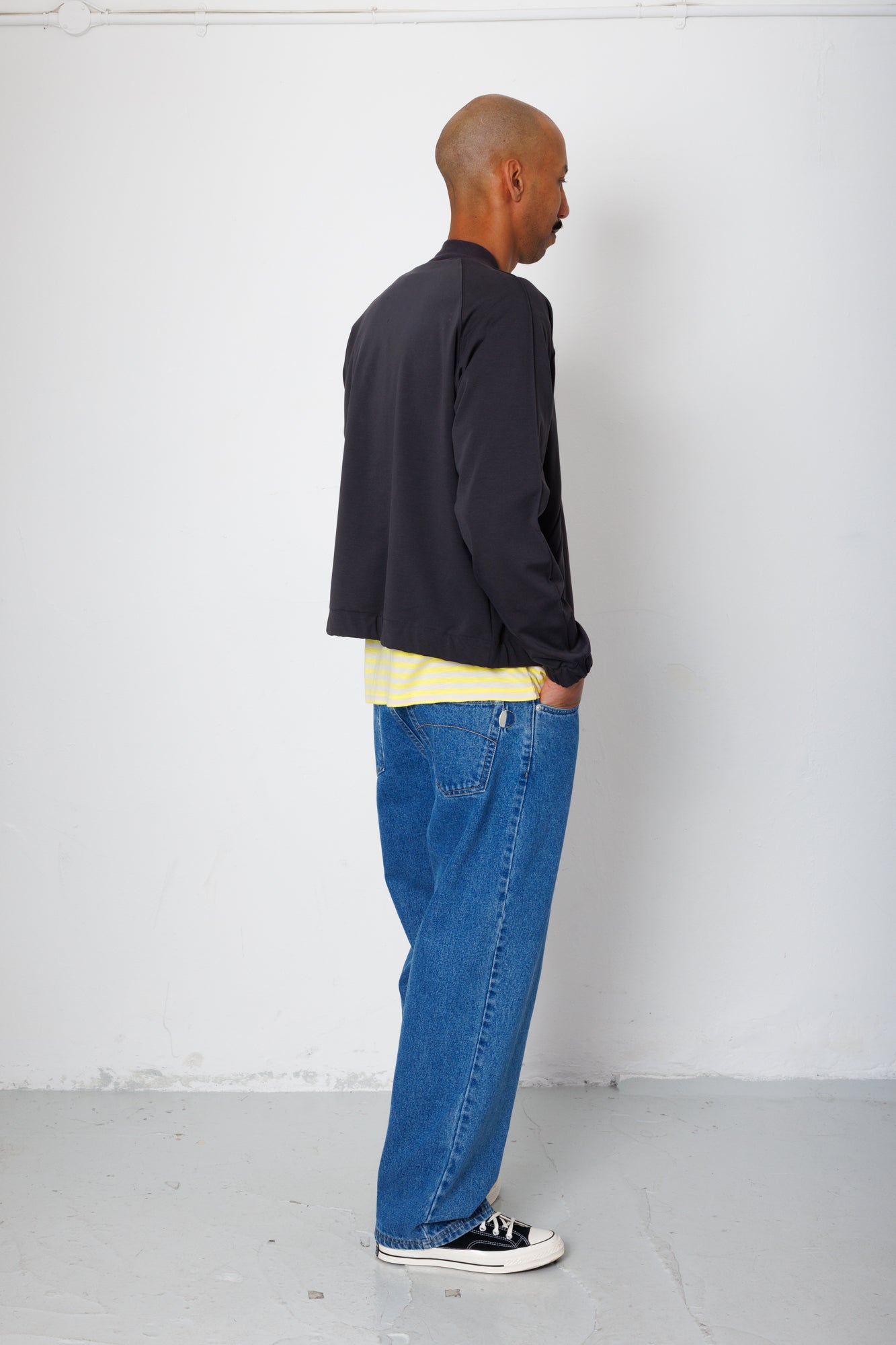 Folk | Folk Pintuck Jersey Bomber - Charcoal