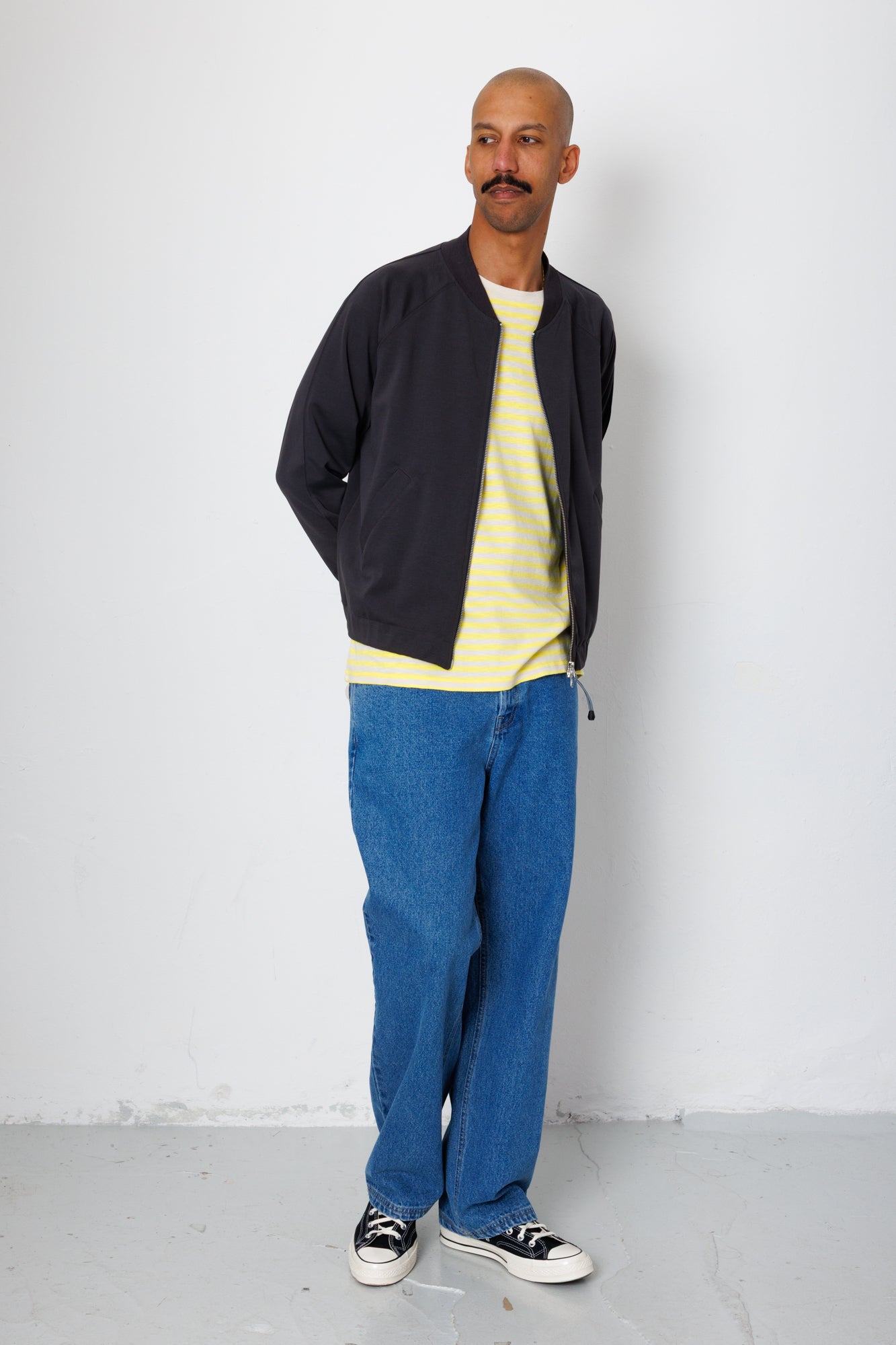 Folk | Folk Pintuck Jersey Bomber - Charcoal