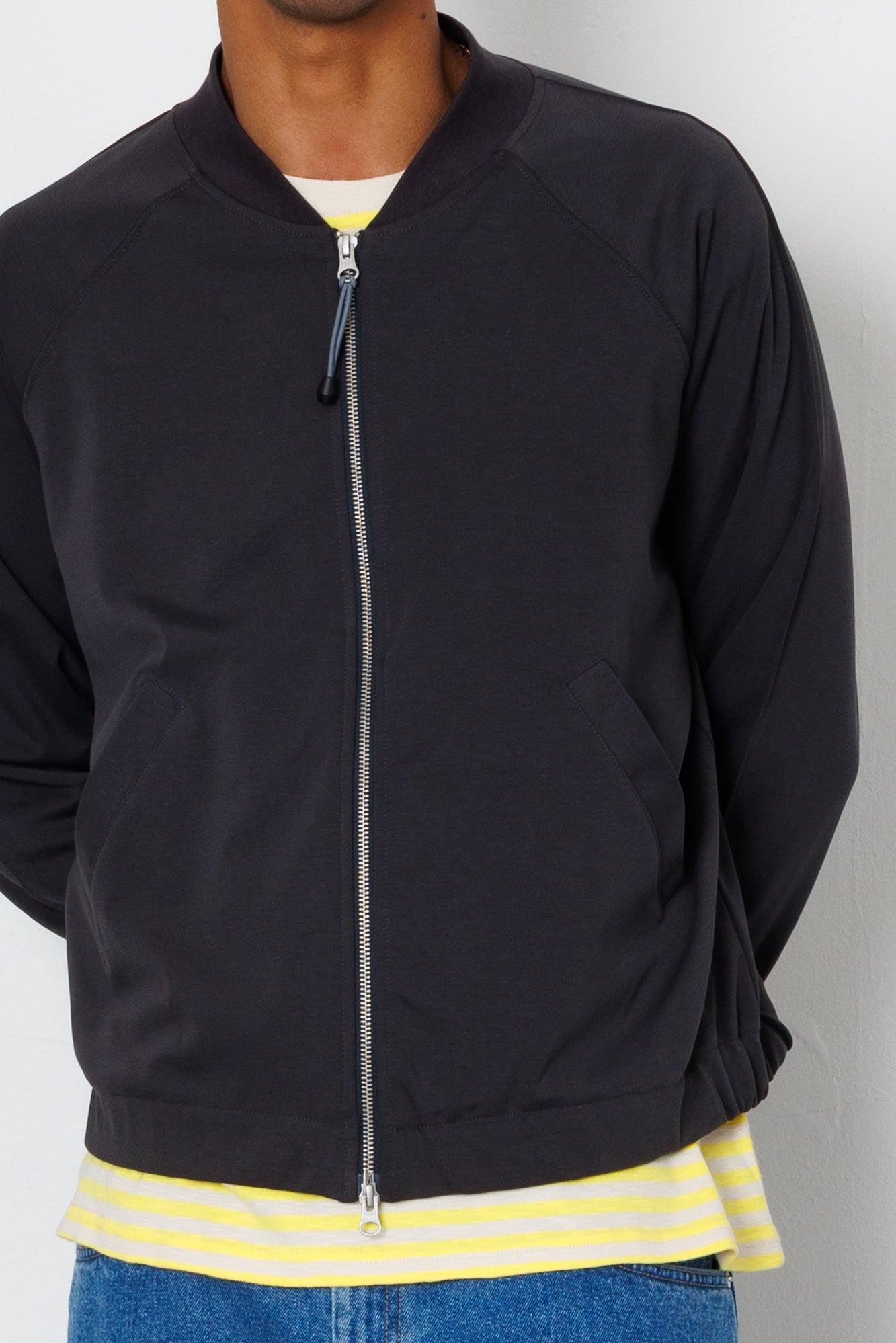 Folk | Folk Pintuck Jersey Bomber - Charcoal