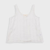 White tank top on a light gray background