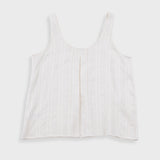 White tank top on a light gray background