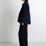 Pleated Shirt - Black Chunky Cord