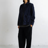 Pleated Shirt - Black Chunky Cord