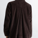 Pleated Shirt - Chocolate Chunky Cord