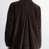Folk | Folk Pleated Shirt - Chocolate Chunky Cord