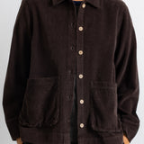 Pleated Shirt - Chocolate Chunky Cord