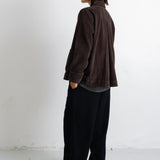 Pleated Shirt - Chocolate Chunky Cord