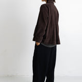 Folk | Folk Pleated Shirt - Chocolate Chunky Cord