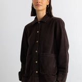 Pleated Shirt - Chocolate Chunky Cord