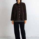 Pleated Shirt - Chocolate Chunky Cord