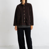 Folk | Folk Pleated Shirt - Chocolate Chunky Cord