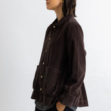 Pleated Shirt - Chocolate Chunky Cord