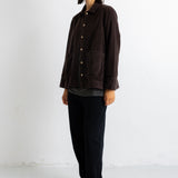 Folk | Folk Pleated Shirt - Chocolate Chunky Cord