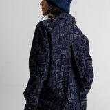 Pleated Shirt - Deep Indigo Jacquard