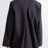 Pleated Shirt - Deep Navy Chestnut Seersucker