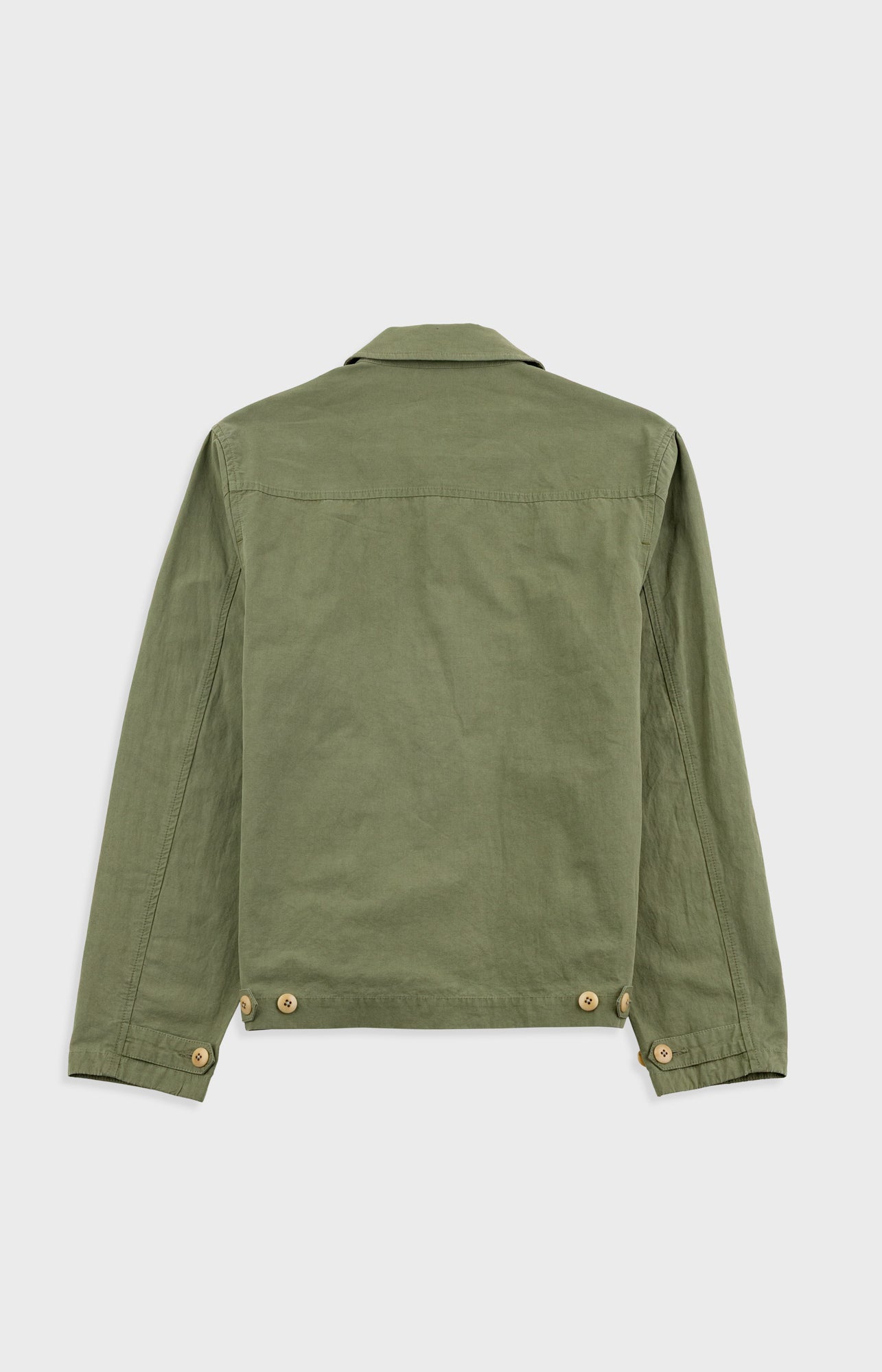 Green jacket on a white background