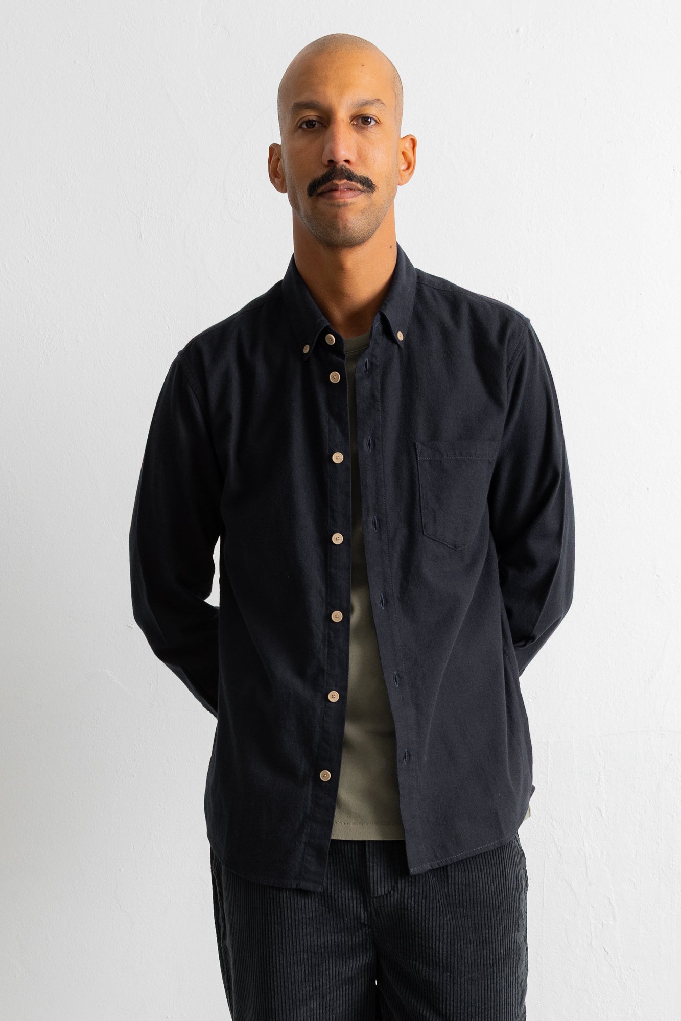 Relaxed Fit Shirt - Charcoal Flannel