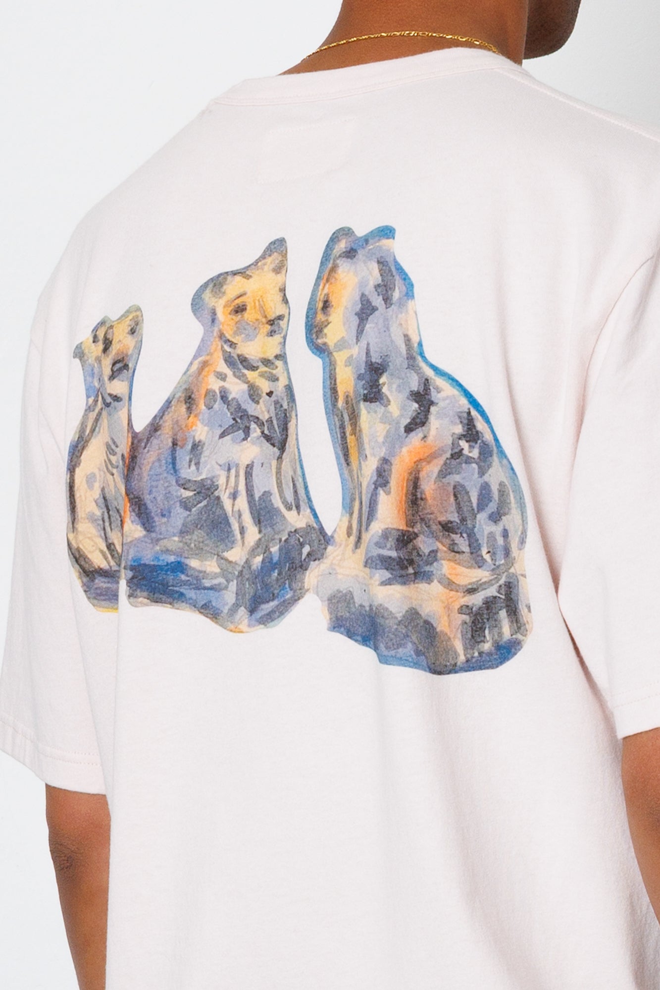 Folk | Folk Relaxed T-Shirt - Light Pink Jungle Cat | Folk x Goss Brothers