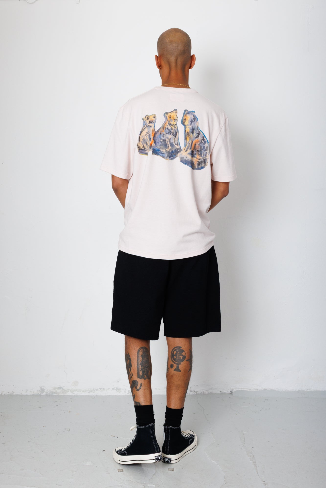 Folk | Folk Relaxed T-Shirt - Light Pink Jungle Cat | Folk x Goss Brothers