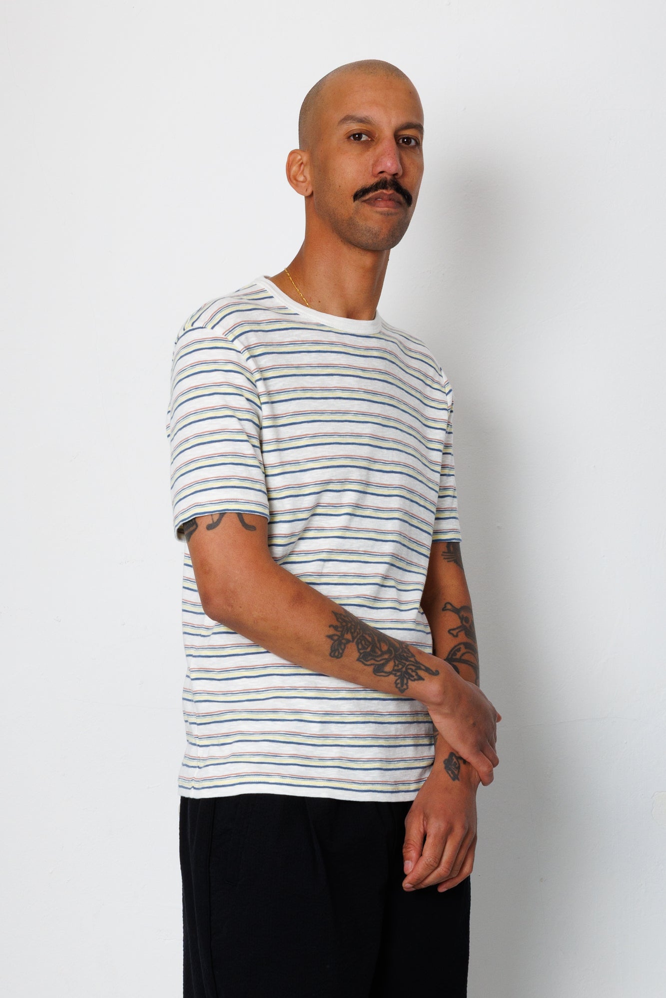 Folk | Folk Multistripe T-Shirt - Ecru Paradiso Stripe