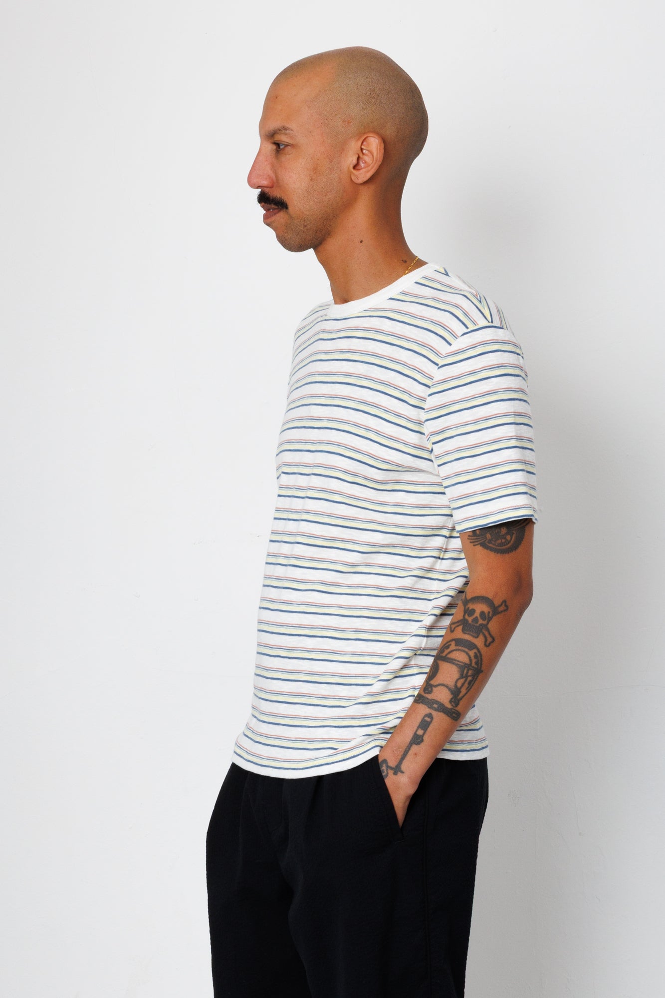 Folk | Folk Multistripe T-Shirt - Ecru Paradiso Stripe