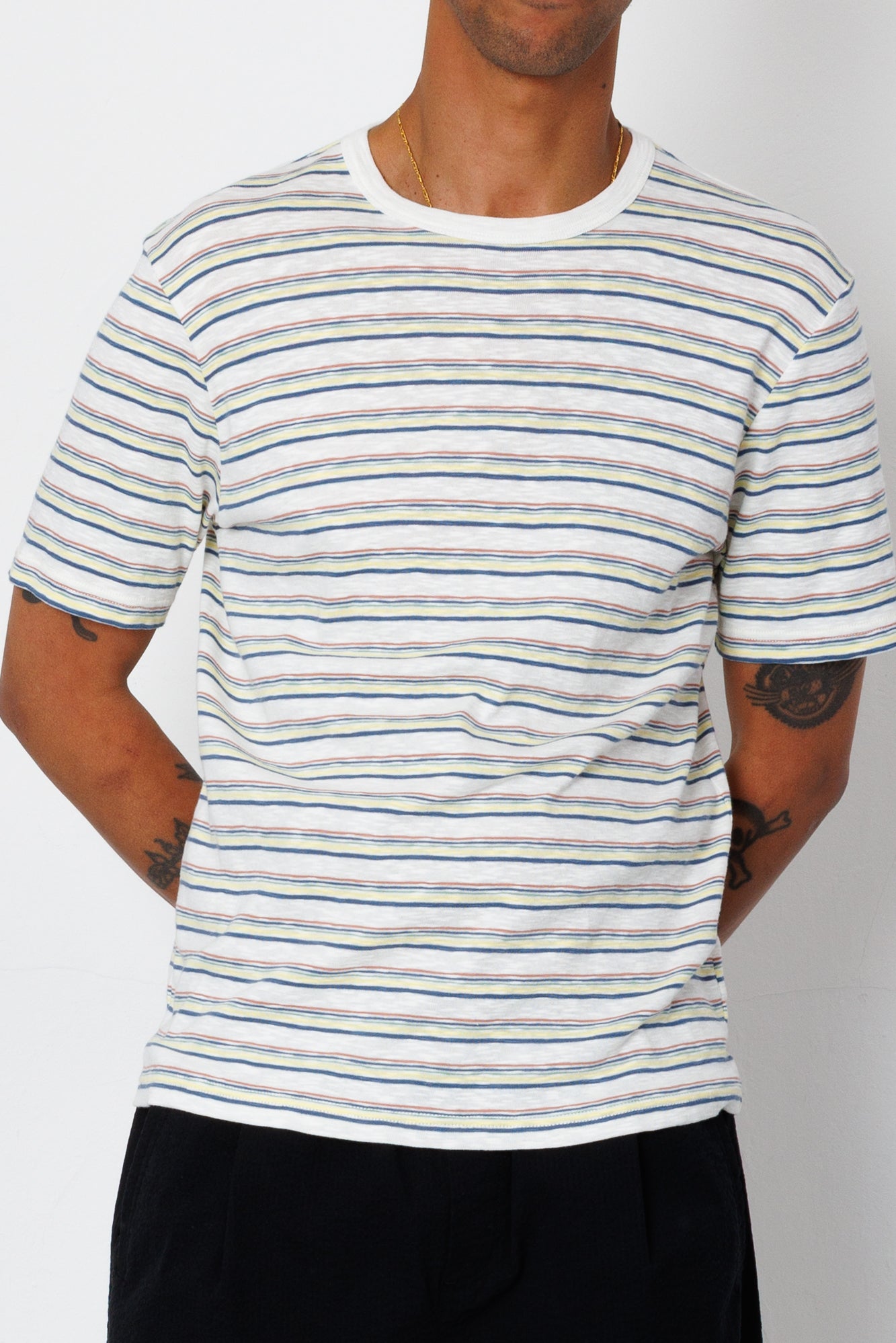 Folk | Folk Multistripe T-Shirt - Ecru Paradiso Stripe