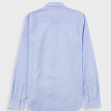 Light blue striped shirt on a white background