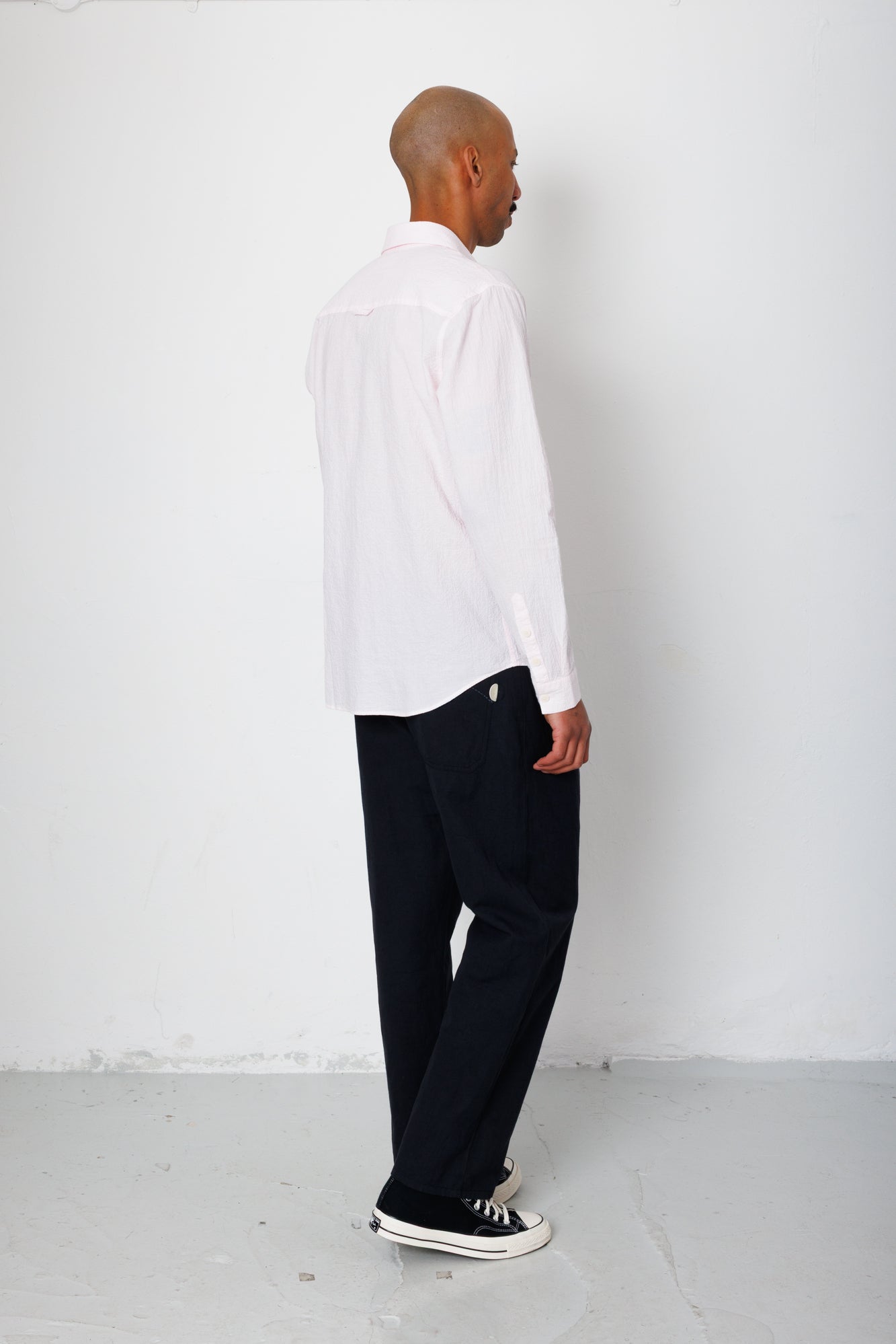 Folk | Folk Relaxed Fit Shirt - Pink Fine Stripe