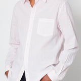 Folk | Folk Relaxed Fit Shirt - Pink Fine Stripe