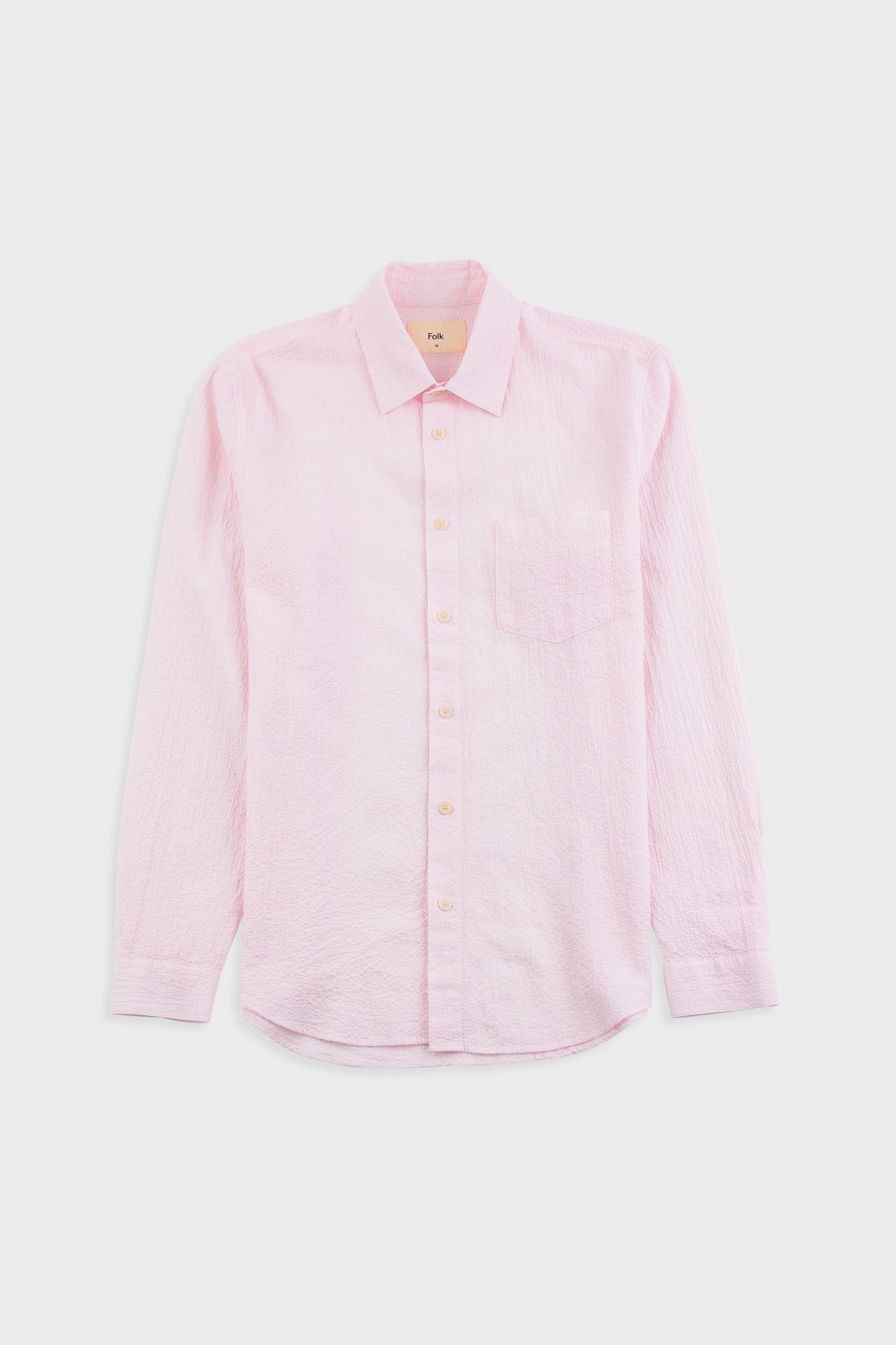 Folk | Folk Relaxed Fit Shirt - Pink Fine Stripe