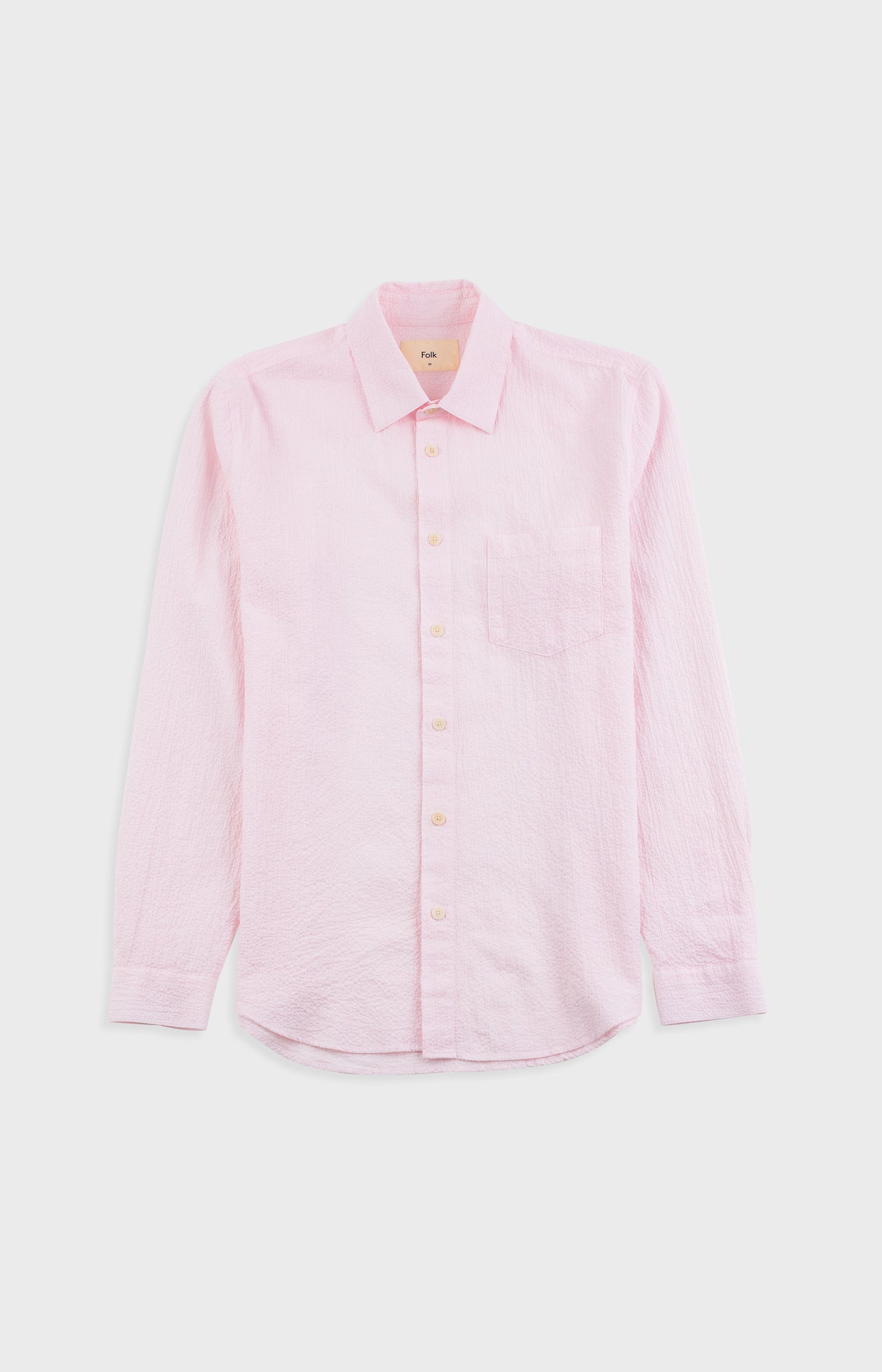 Folk | Folk Relaxed Fit Shirt - Pink Fine Stripe