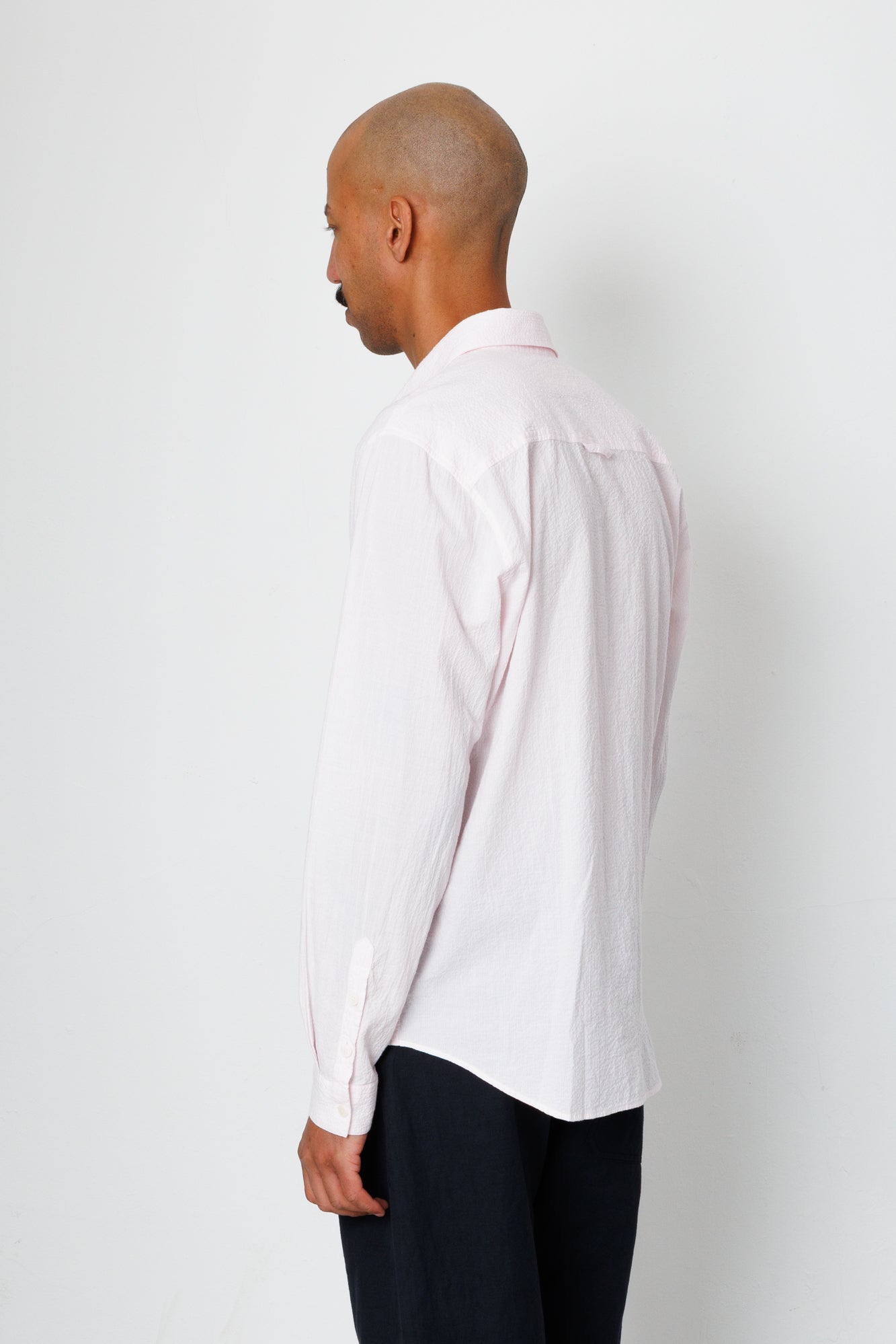 Folk | Folk Relaxed Fit Shirt - Pink Fine Stripe