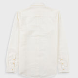 White button-up shirt on a light gray background