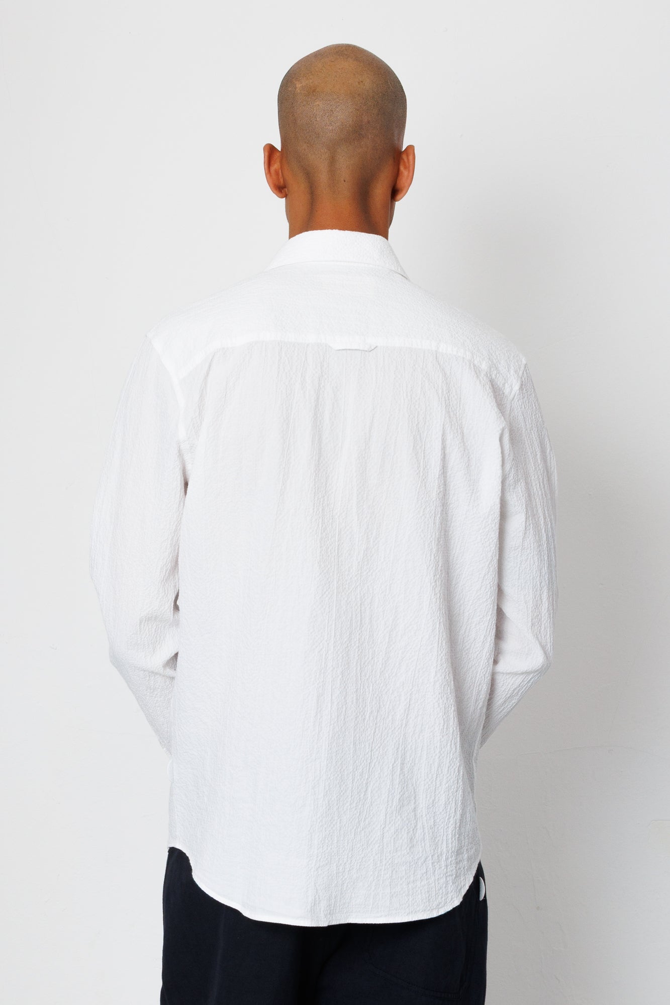 Folk | Folk Relaxed Fit Shirt - White Bubble Seersucker