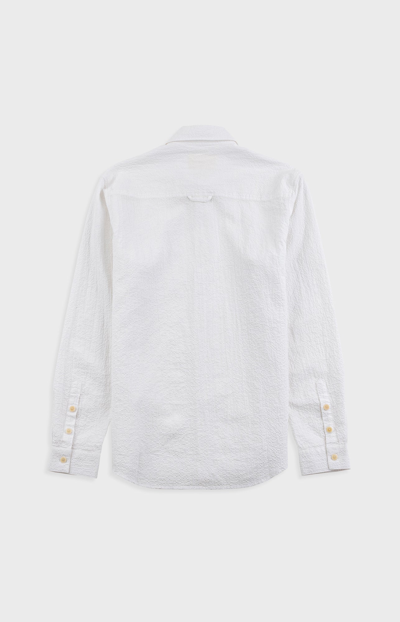 Folk | Folk Relaxed Fit Shirt - White Bubble Seersucker