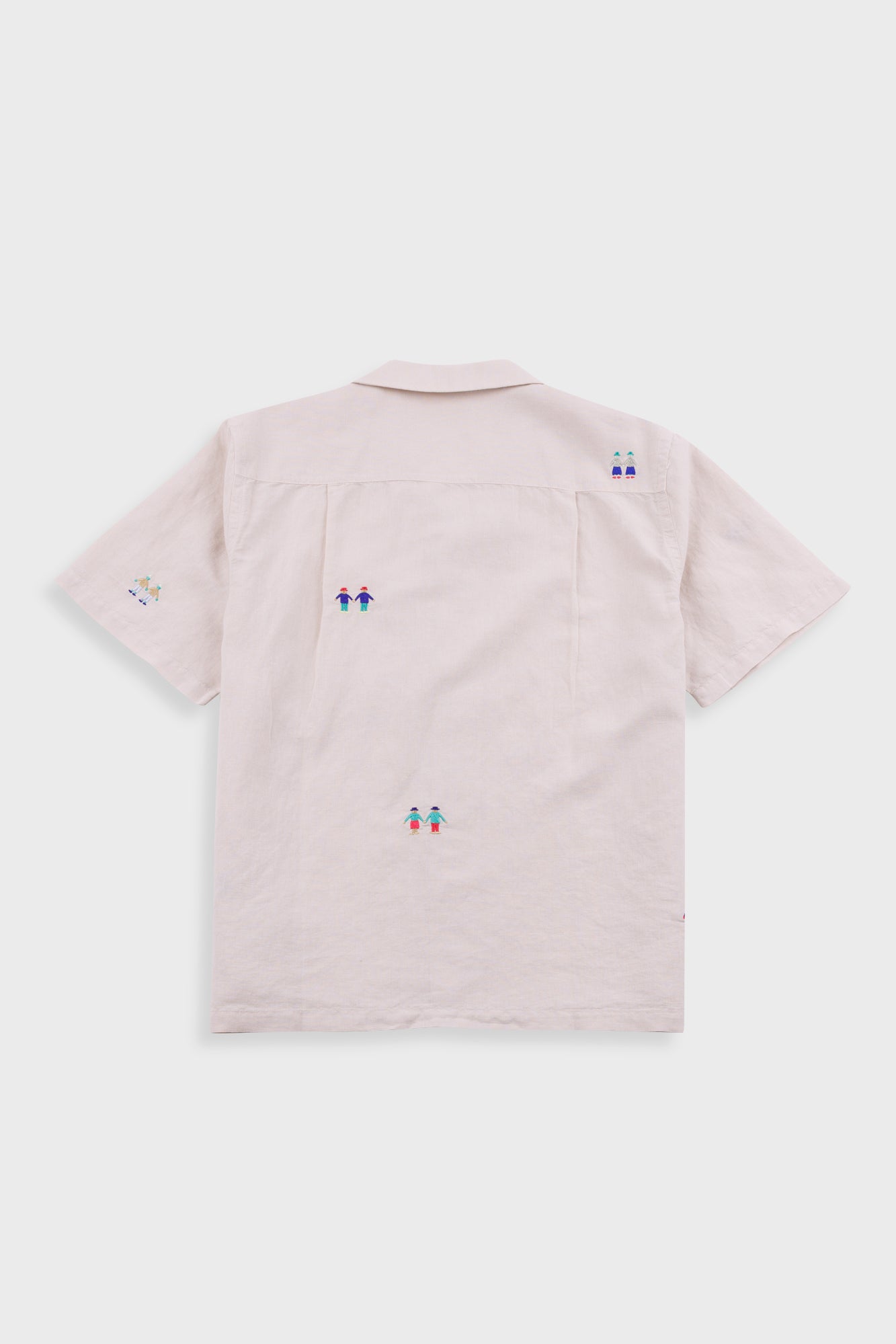 Folk | Folk x END. Clothing | Relaxed Soft Collar Shirt - Ecru Embroidery 