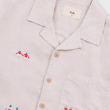 Folk | Folk x END. Clothing | Relaxed Soft Collar Shirt - Ecru Embroidery 