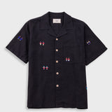 Relaxed Soft Collar Shirt - Soft Black Embroidery | END. Exclusive