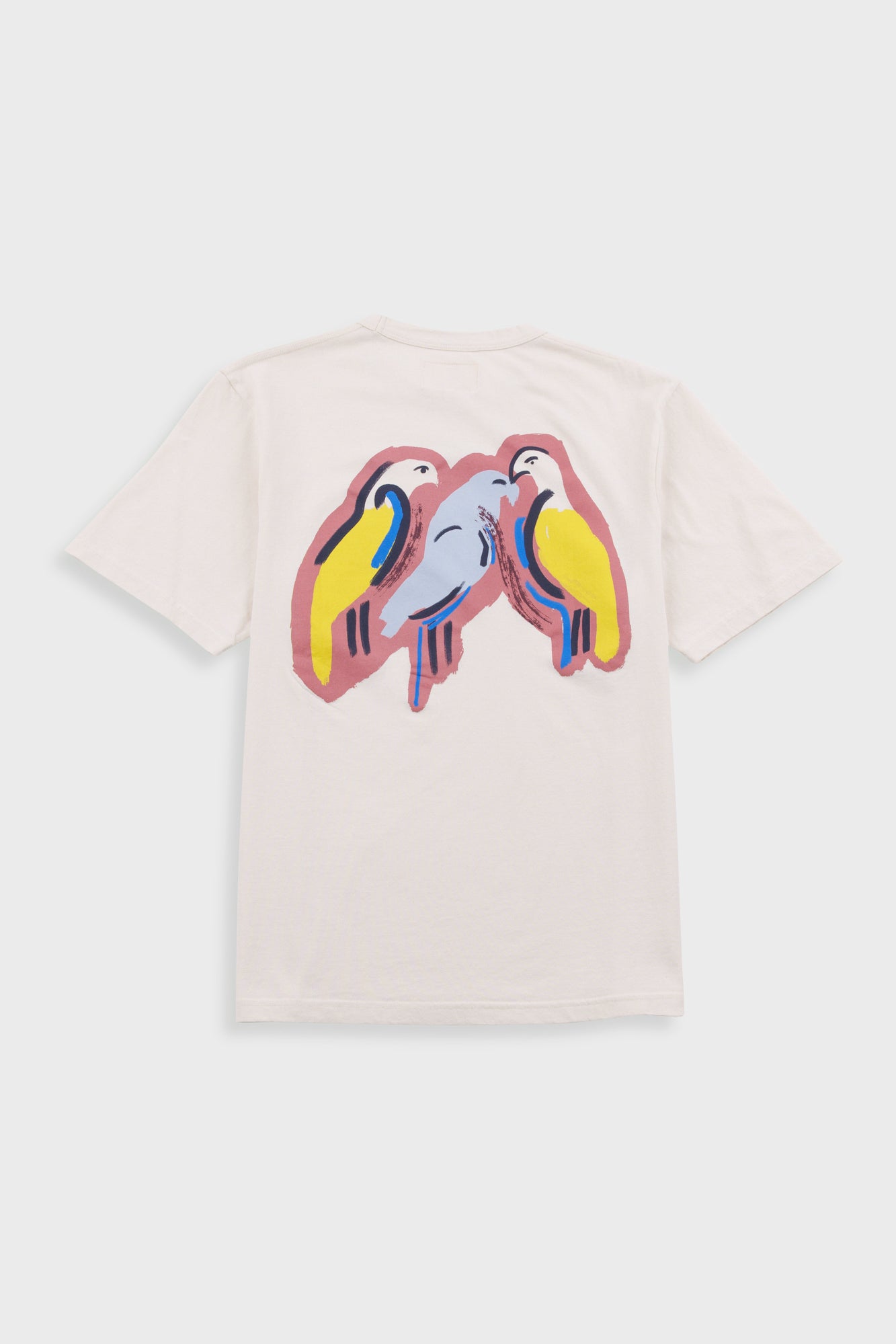 Folk | Folk Relaxed T-Shirt - Ecru Parrot Print | Folk x Goss Brothers