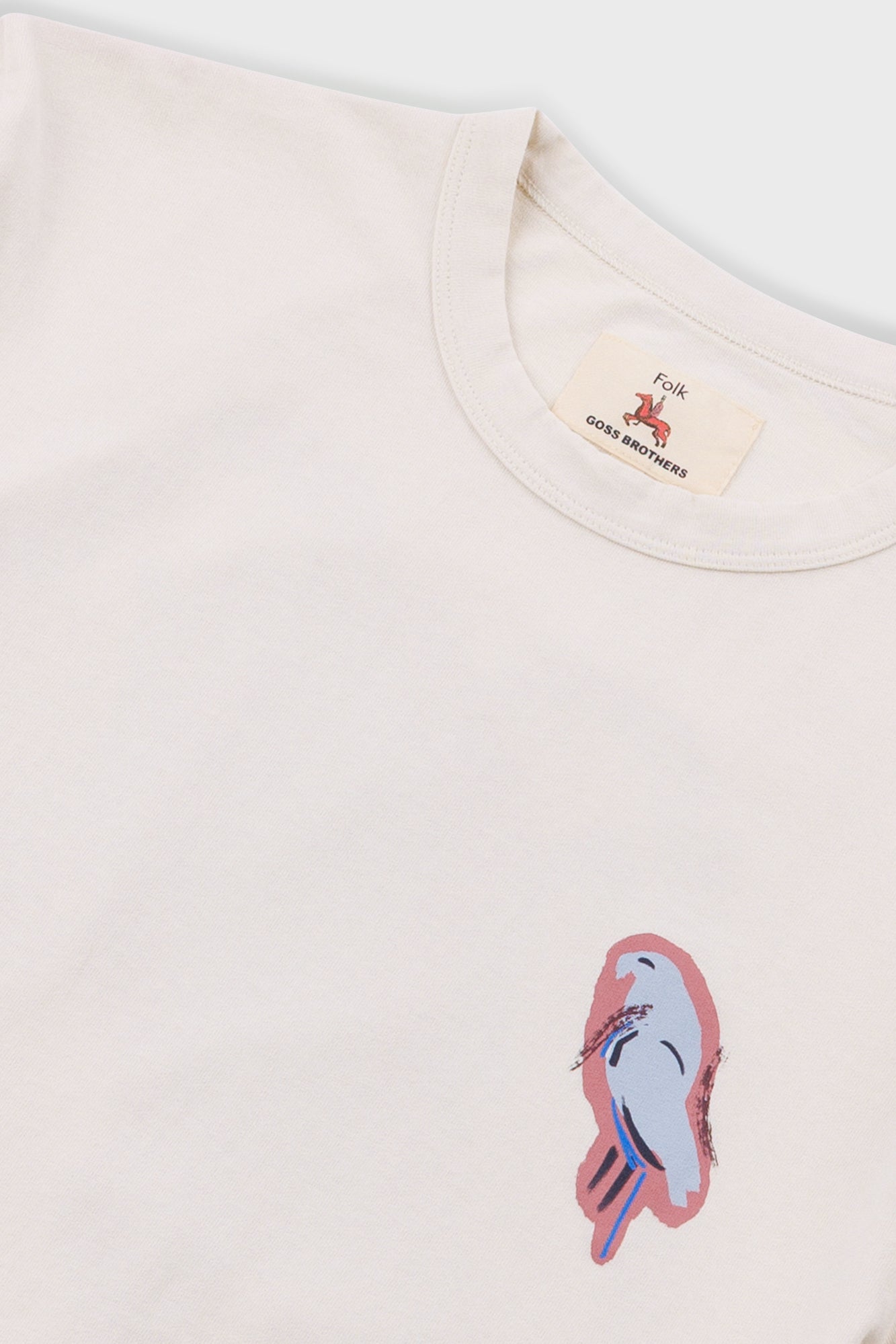 Folk | Folk Relaxed T-Shirt - Ecru Parrot Print | Folk x Goss Brothers
