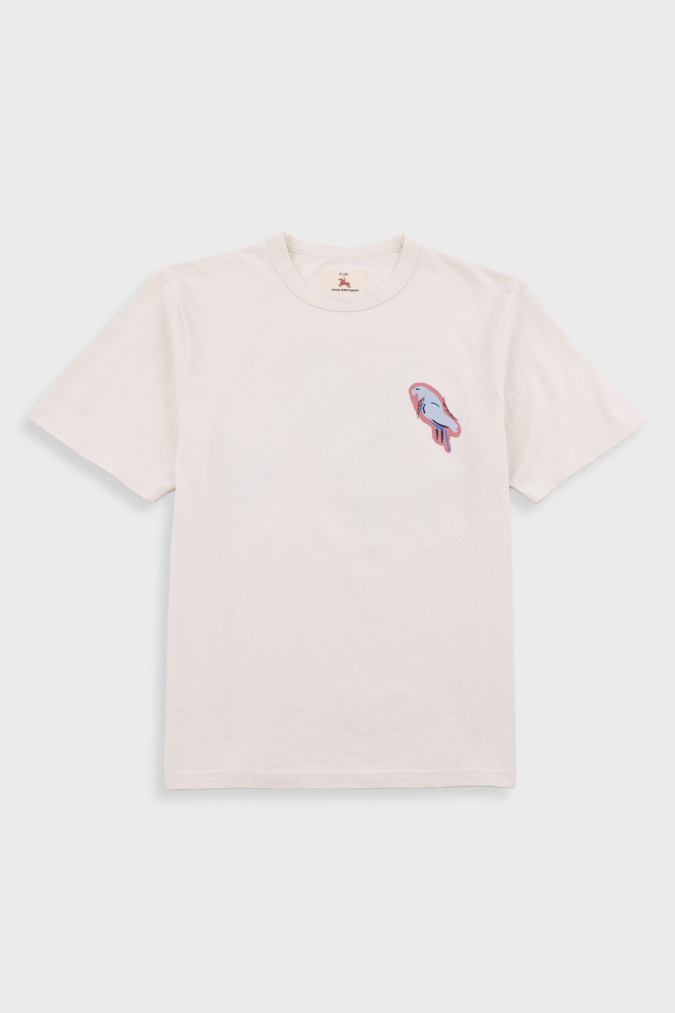 Folk | Folk Relaxed T-Shirt - Ecru Parrot Print | Folk x Goss Brothers