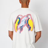 Folk | Folk Relaxed T-Shirt - Ecru Parrot Print | Folk x Goss Brothers